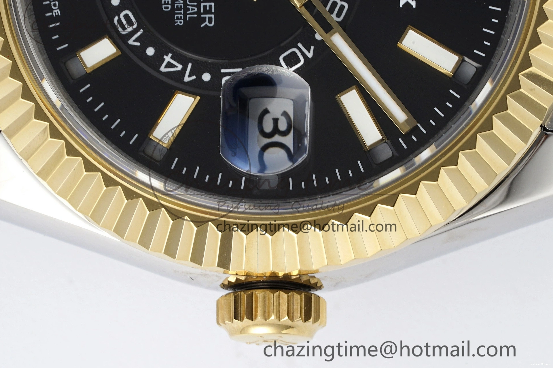 0502 Skydweller SS YG Noob Best Edition Black Dial on SS YG Jubilee Bracelet A23J Efficient 2122